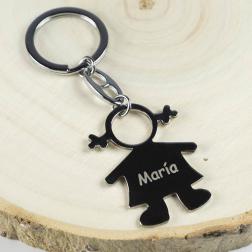 Llavero niña grabado