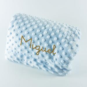 Manta topos bebé bordada