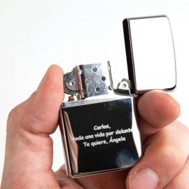 Mechero Zippo grabado con texto Mechero Zippo grabado con texto