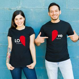 Pack camisetas LOVE personalizadas