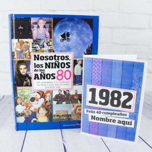 Regalo 40 cumpleaños: libro con tarjeta