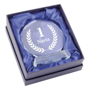Trofeo de cristal personalizado