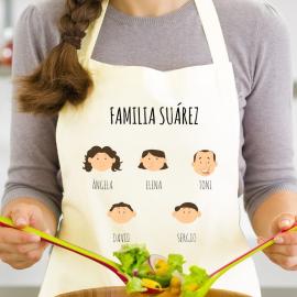 Delantal familia personalizado Delantal familia personalizado