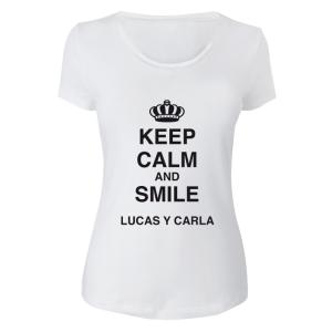 Camiseta Keep calm and smile para madres