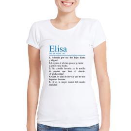 Camiseta personalizada 'Definición de tu nombre'