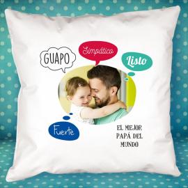 Cojín personalizado 'burbujas' para papá