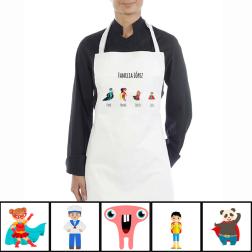 Delantal familias personalizado