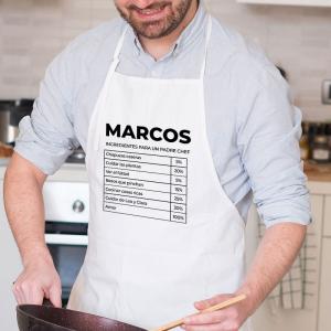 Delantal personalizado para padre 'Ingredientes'
