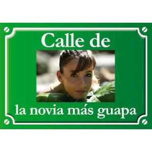 Placa de calle foto personalizada