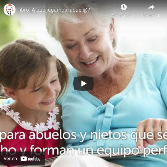 Vídeo Libro ¿A qué jugamos, abuel@? con tarjeta personalizada