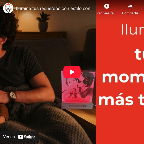 Vídeo Lámpara LED personalizada