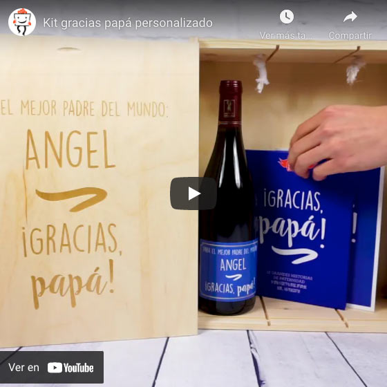 Vídeo Kit gracias papá personalizado