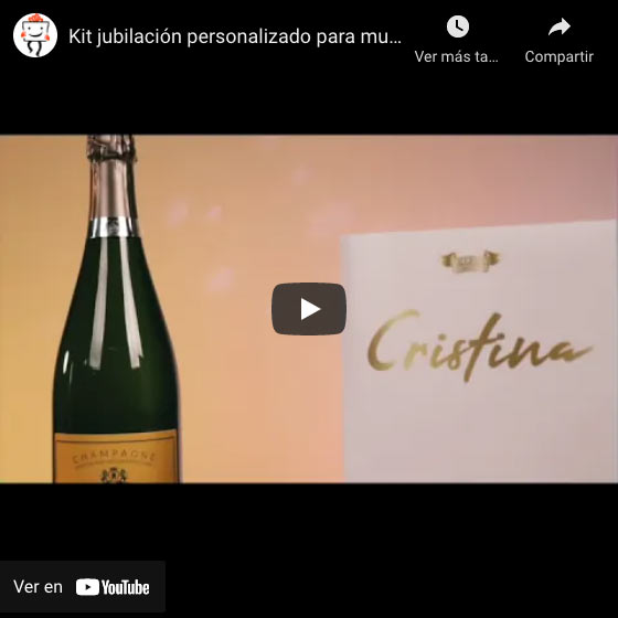 Vídeo Kit jubilación personalizado para mujer 'Deluxe'