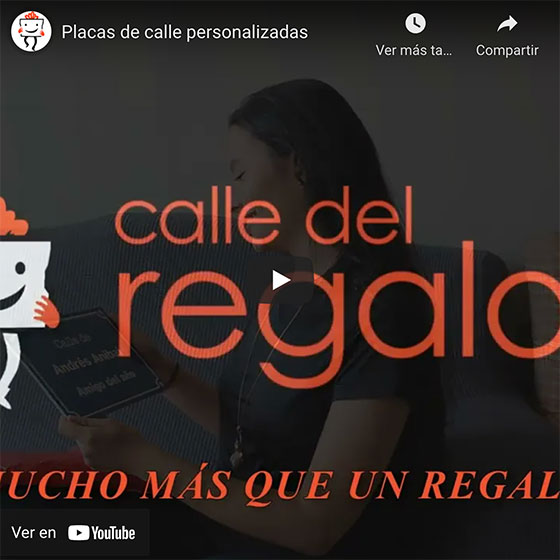 Vídeo Placa de calle personalizada