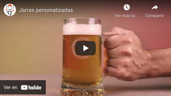 Vídeo Jarra de cerveza inicial en estuche grabado