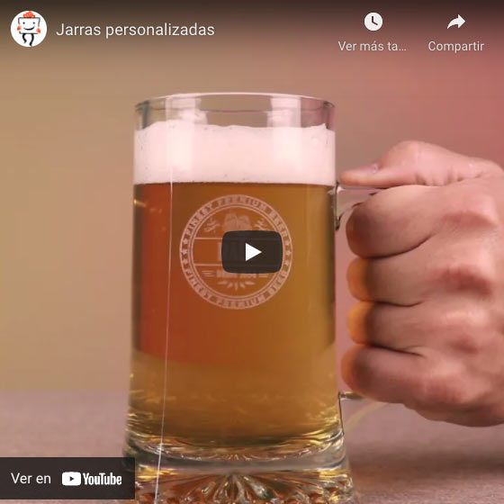 Vídeo Jarra de cerveza con sello grabado