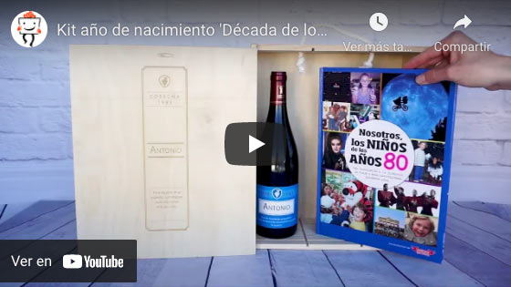 Vídeo Kit año de nacimiento 'Década de los 80'