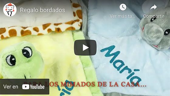 Manta y Doudou Bebé Personalizados – Bordados de Tania