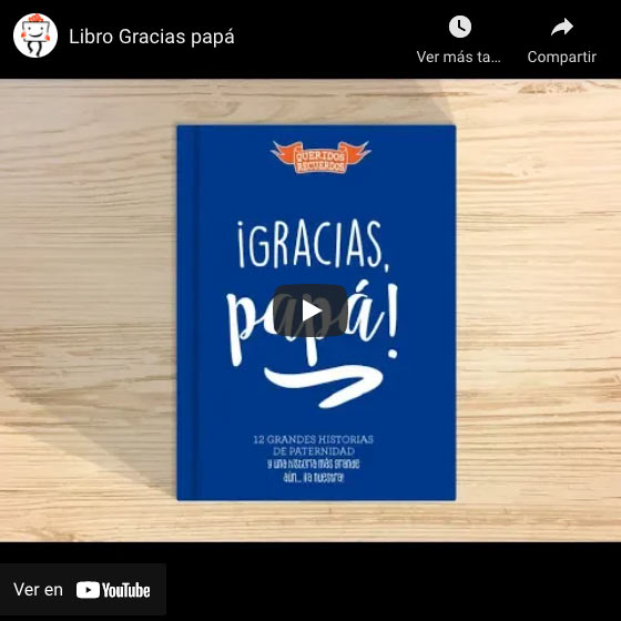 Vídeo Libro ¡Gracias, papá! con tarjeta personalizada