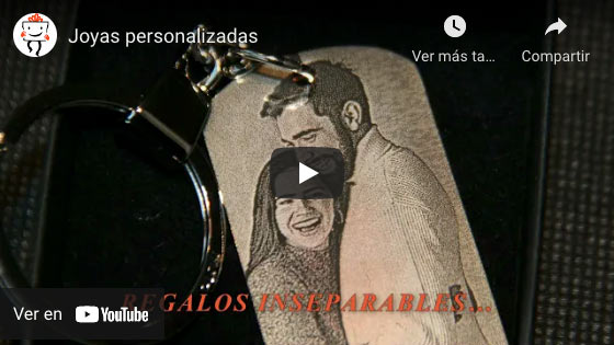 Vídeo Colgante chapa con escudo grabado