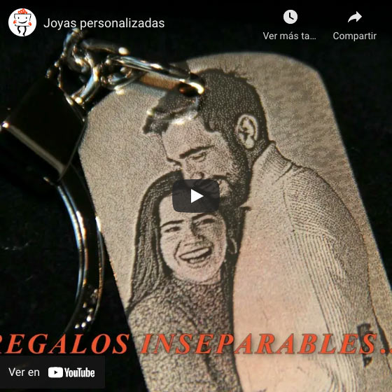 Vídeo Gemelos cuadrados de plata grabados