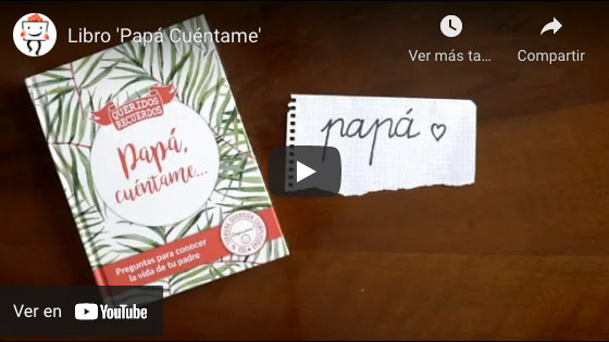 Vídeo Libro Papá cuéntame con tarjeta personalizada