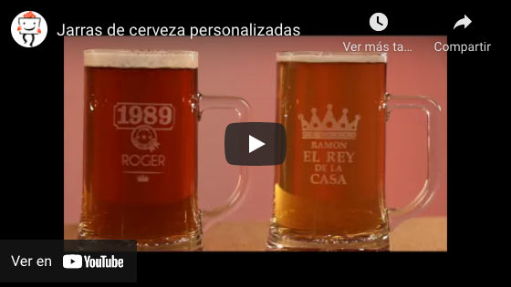 Vídeo Jarra de cerveza año de nacimiento con estuche