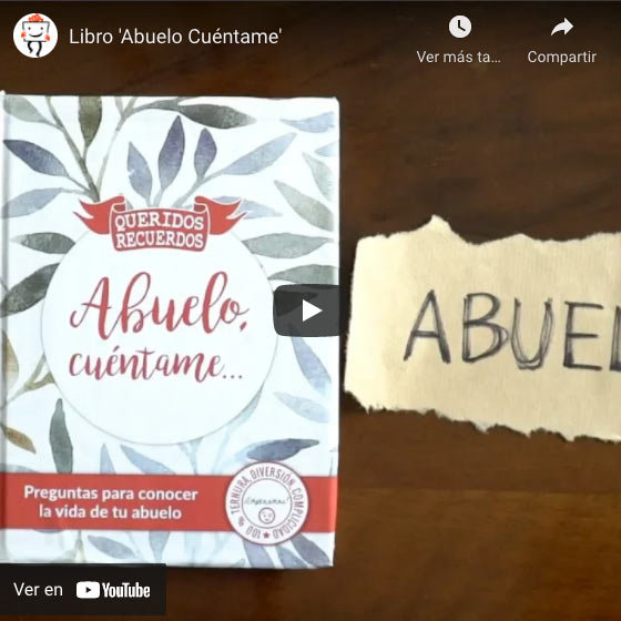 Vídeo Libro Abuelo cuéntame con tarjeta personalizada