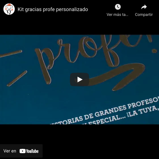 Vídeo Kit gracias profe personalizado