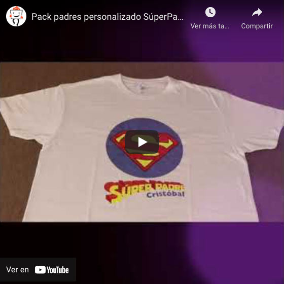 Vídeo Pack padres personalizado SúperPadre y SúperHijo
