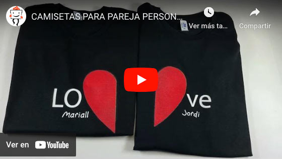 Vídeo Pack camisetas LOVE personalizadas