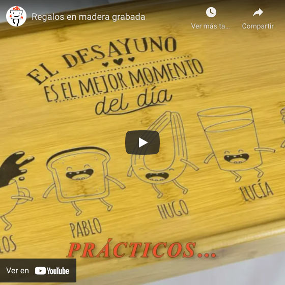 Vídeo Caja de té grabada 'Familia Molona' en Bambú