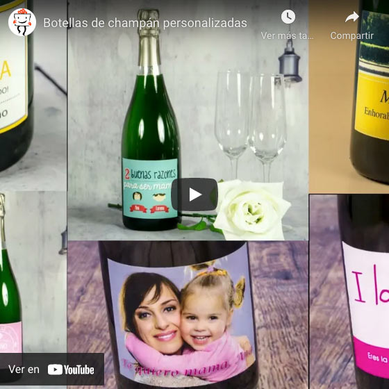 Vídeo Botella de champán I love you mamá