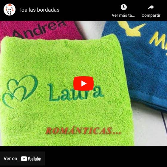 Vídeo Pack de toallas bordadas