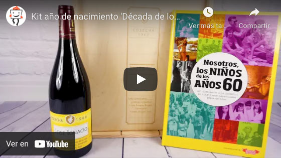 Vídeo Kit año de nacimiento 'Década de los 60'