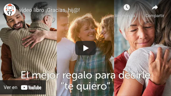 Vídeo Libro ¡Gracias, hij@! con tarjeta personalizada