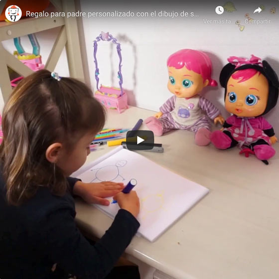 Vídeo Colgante con el dibujo de tu hijo grabado