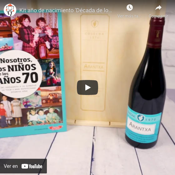 Vídeo Kit año de nacimiento 'Década de los 70'