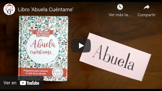 Vídeo Libro Abuela cuéntame con tarjeta personalizada