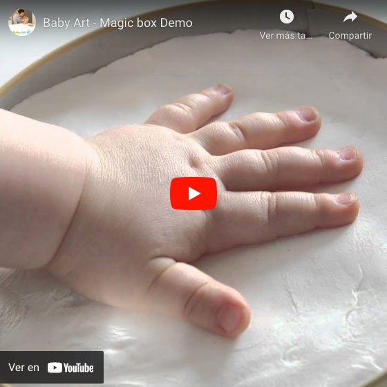 Vídeo Marco dos huellas pintadas Baby Art y una foto