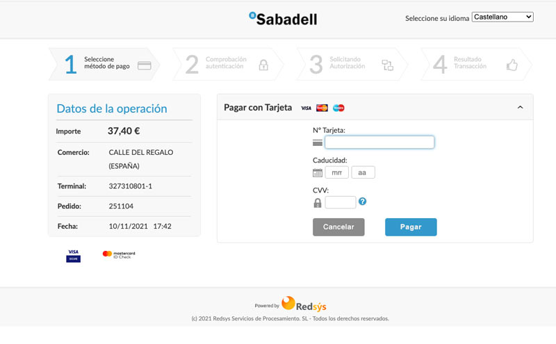 Paso 5: Realización del pago