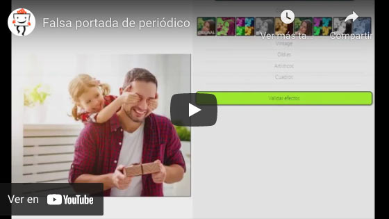 Vídeo Falsa portada de periódico para él