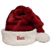 Gorro de Pap&aacute; N&ouml;el rayas bordado