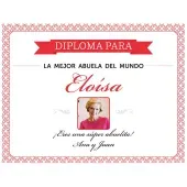 Diploma para la mejor abuela con foto