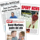 Falsa portada de peri&oacute;dico para &eacute;l