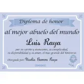 Diploma al mejor abuelo del mundo