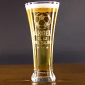 Copa de cerveza "El as del bal&oacute;n"