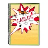 Cuaderno estilo C&oacute;mic personalizado