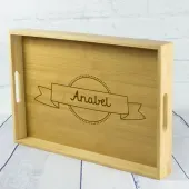 Bandeja con nombre grabado