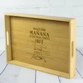 Bandeja divertida con nombre grabado